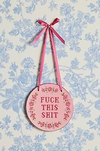 F Off Ceramic Hanging Wall Tile