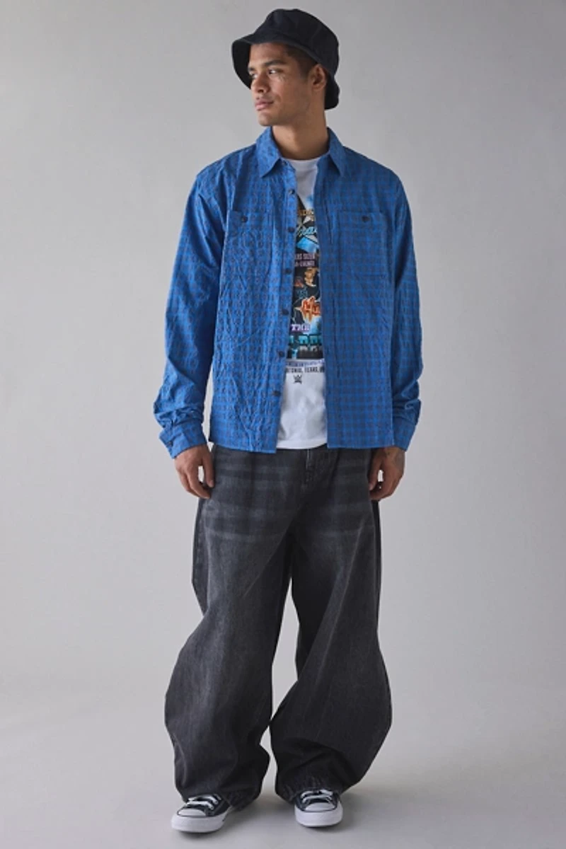 BDG Textured Plaid Work Shirt