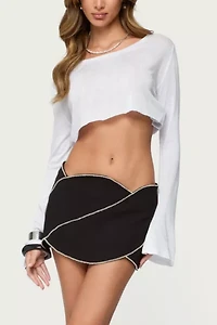 Edikted Abstract Rhinestone Mini Skort