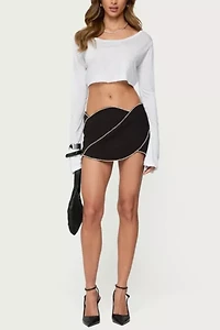 Edikted Abstract Rhinestone Mini Skort