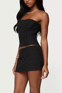 Edikted Maeve Pinstripe Mini Skort