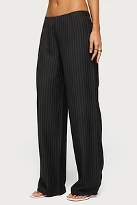 Edikted Kerie Pinstripe Low Rise Pants