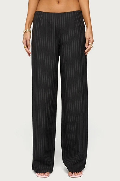 Edikted Kerie Pinstripe Low Rise Pants