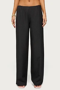 Edikted Kerie Pinstripe Low Rise Pants