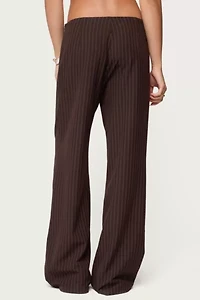 Edikted Kerie Pinstripe Low Rise Pants