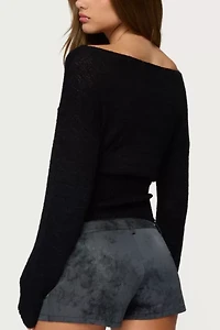Edikted Tezi Boat Neck Light Knit Top