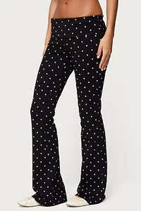 Edikted Daliya Polka Dot Fold Over Pants