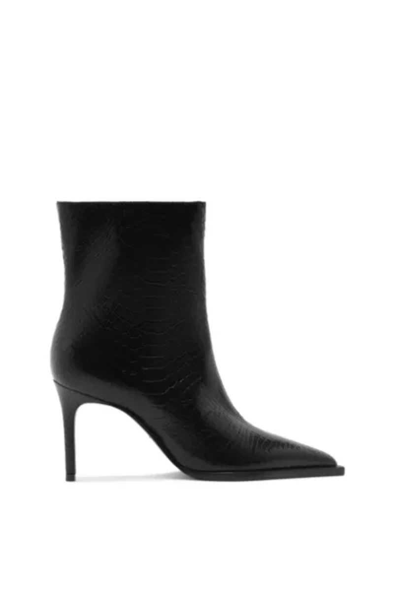 Schutz Mary Leather Heeled Ankle Boot