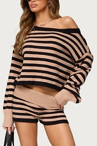 Edikted Saphi Striped Oversized Knit Sweater