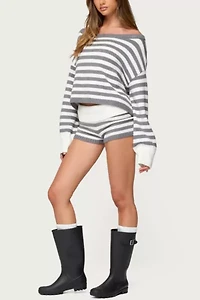 Edikted Saphi Striped Oversized Knit Sweater