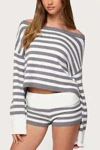Edikted Saphi Striped Oversized Knit Sweater