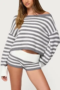 Edikted Saphi Striped Oversized Knit Sweater