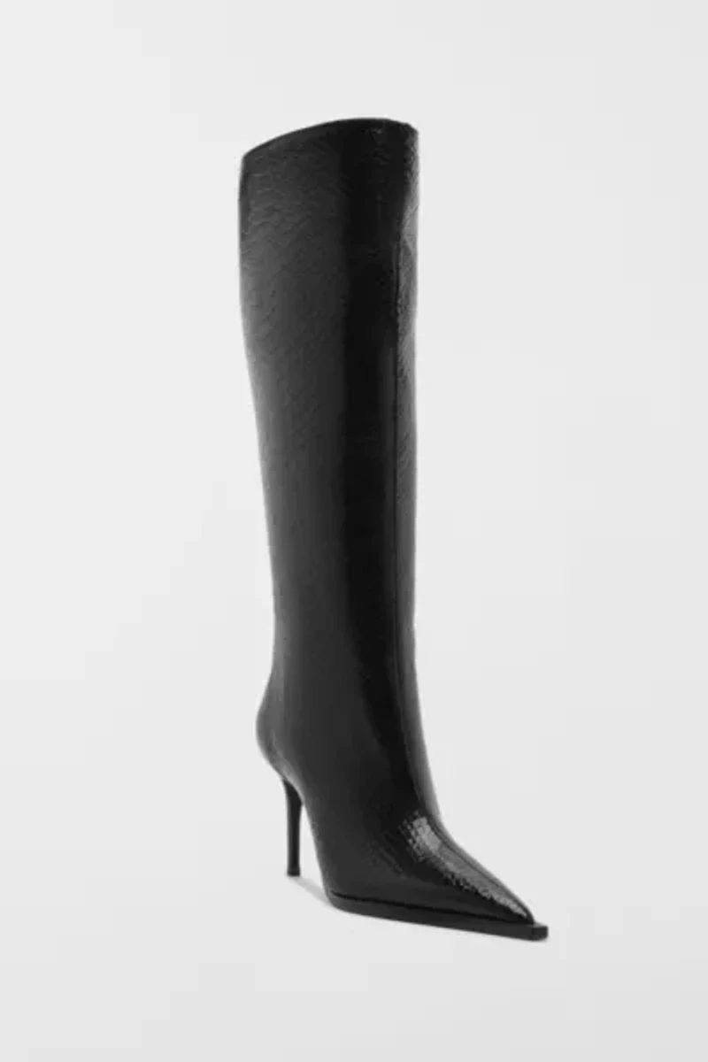 Schutz Snakeskin Mary Up Knee-High Boot