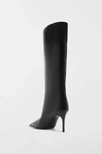Schutz Snakeskin Mary Up Knee-High Boot