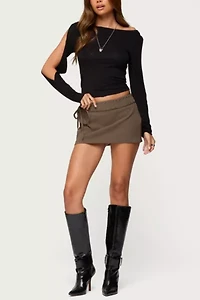Edikted Cade Cutout Sleeves Boat Neck Top