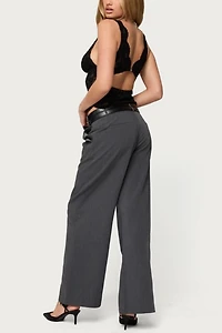 Edikted Araura Velvet Floral Sheer Top