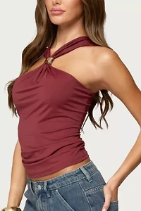 Edikted Cielle Wide Strap Gathered Top