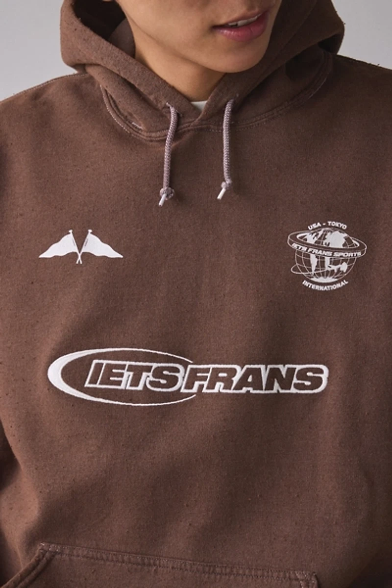 iets frans… Embroidered Sports Logo Hoodie Sweatshirt