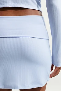 Nike Sportswear Chill Ribbed Knit Foldover Mini Skort