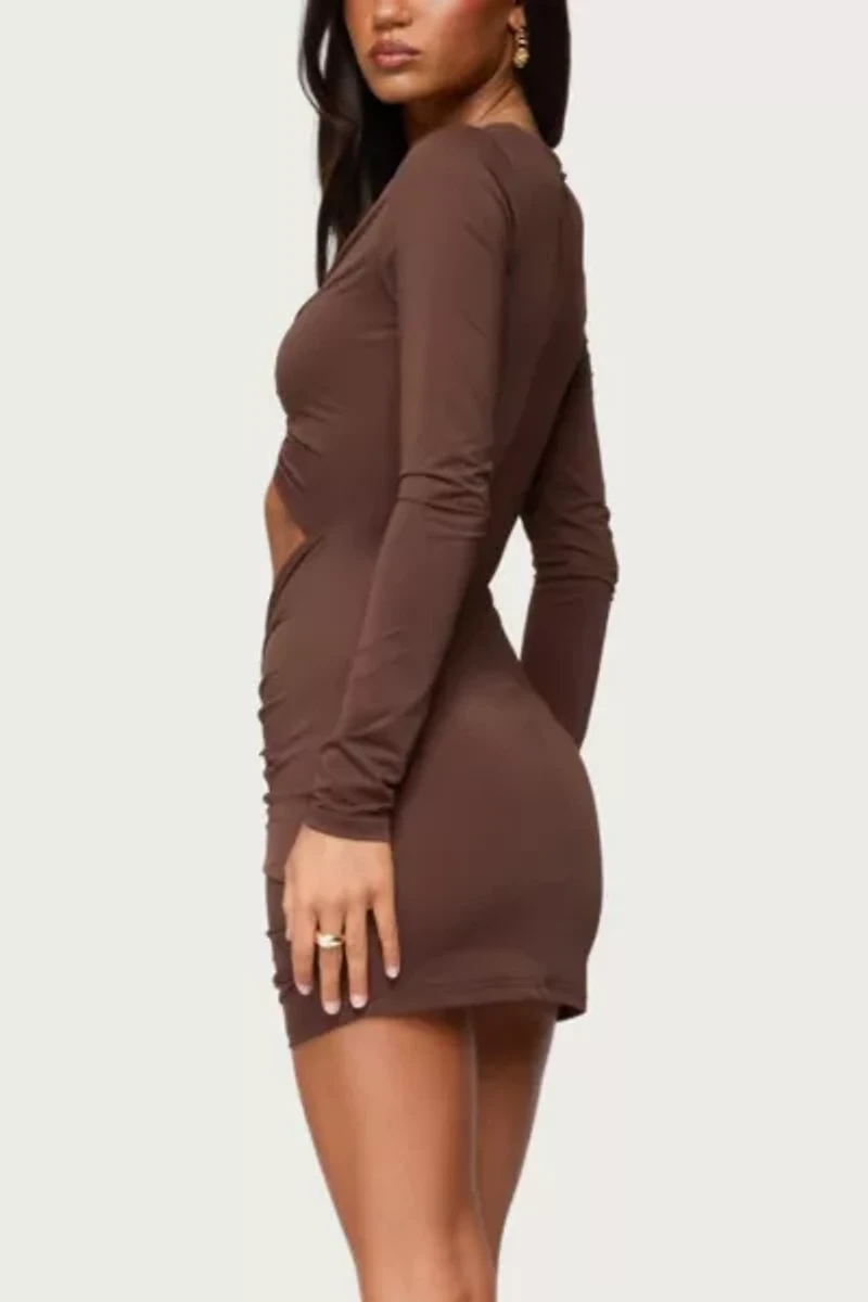 Edikted Nia Cutout Pendant Mini Dress