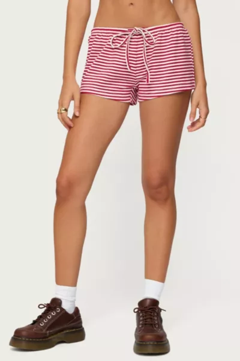 Edikted Jaine Striped Drawstring Shorts