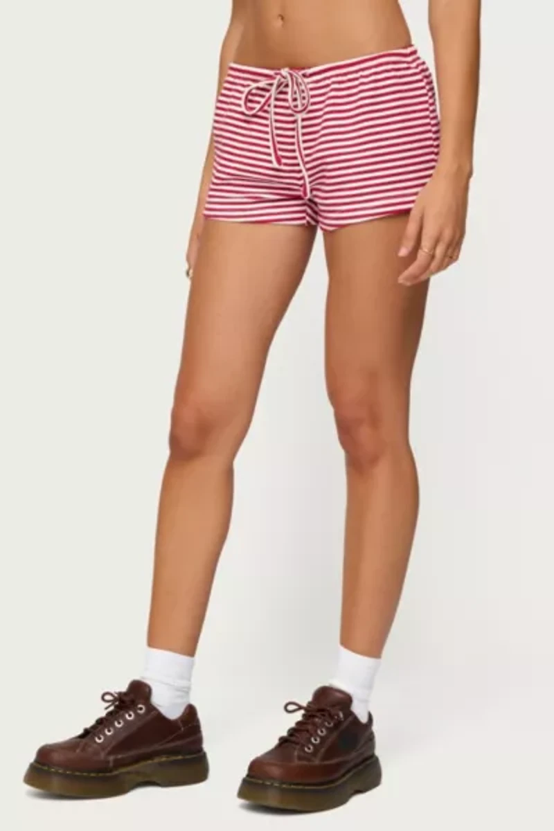Edikted Jaine Striped Drawstring Shorts