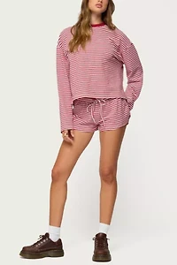 Edikted Jaine Striped Drawstring Shorts