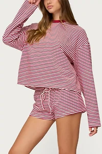 Edikted Jaine Striped Drawstring Shorts