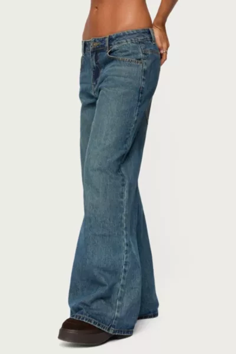 Edikted Heartly Low Rise Straight Leg Jeans