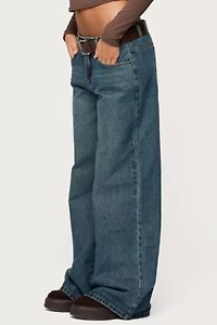 Edikted Heartly Low Rise Straight Leg Jeans
