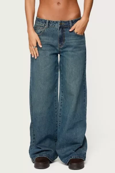 Edikted Heartly Low Rise Straight Leg Jeans