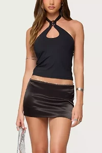 Edikted Halsie Ring Cut Out Halter Top