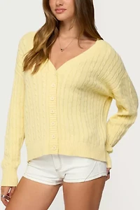 Edikted Francine Oversized V Neck Cardigan