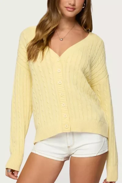 Edikted Francine Oversized V Neck Cardigan