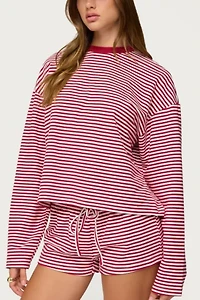 Edikted Jainee Striped Long Sleeve T Shirt