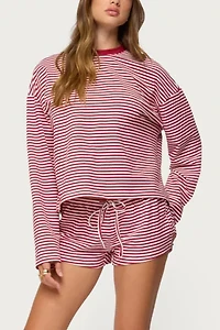 Edikted Jainee Striped Long Sleeve T Shirt
