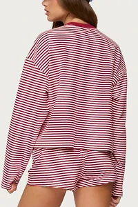 Edikted Jainee Striped Long Sleeve T Shirt
