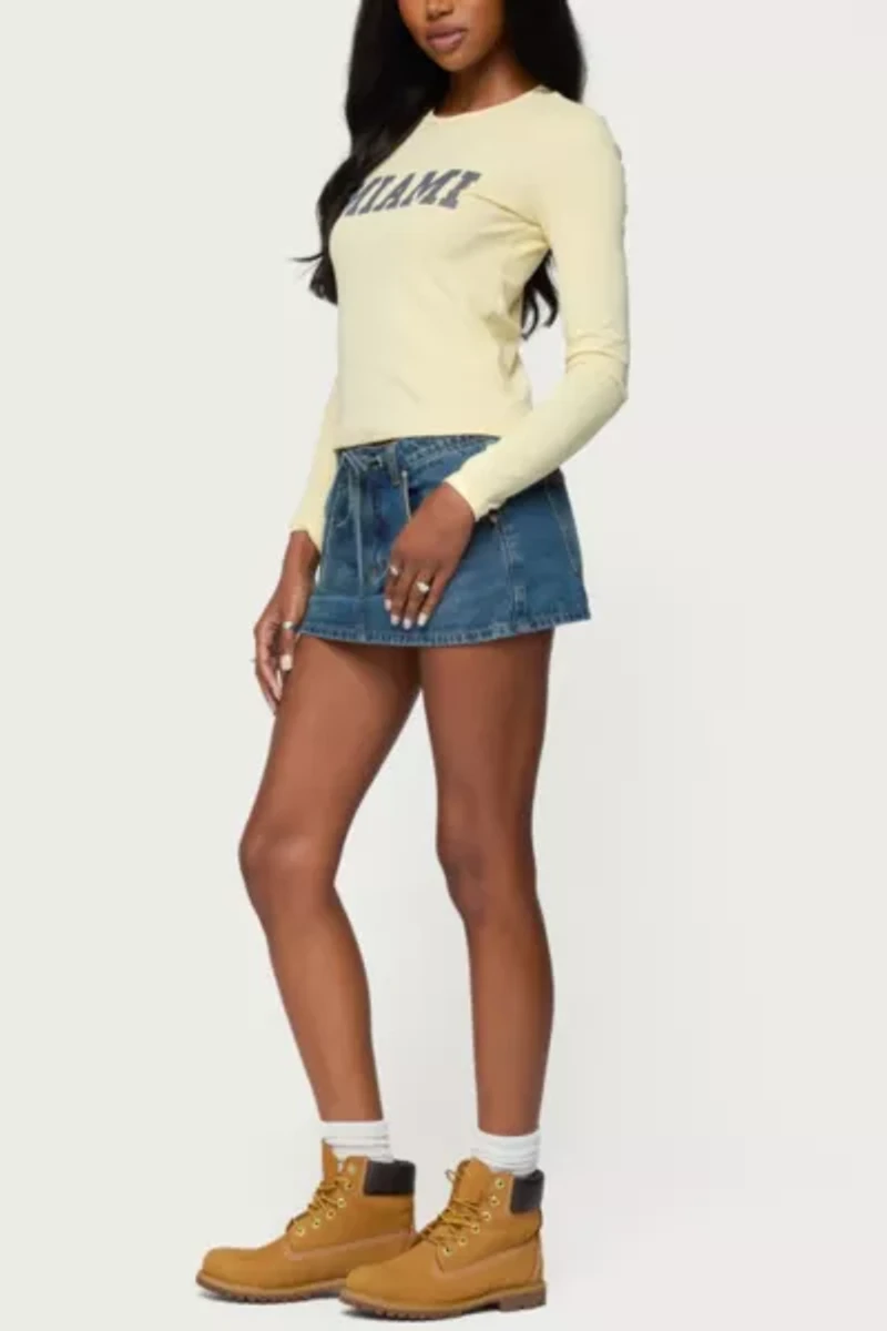 Edikted Miami Girl Long Sleeve T Shirt
