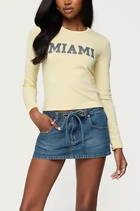 Edikted Miami Girl Long Sleeve T Shirt