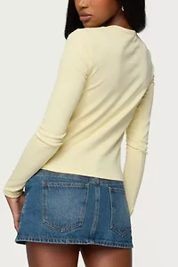Edikted Miami Girl Long Sleeve T Shirt