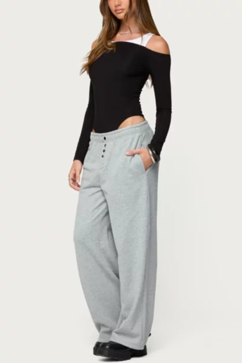 Edikted Layered Ribbed Off Shoulder Bodysuit
