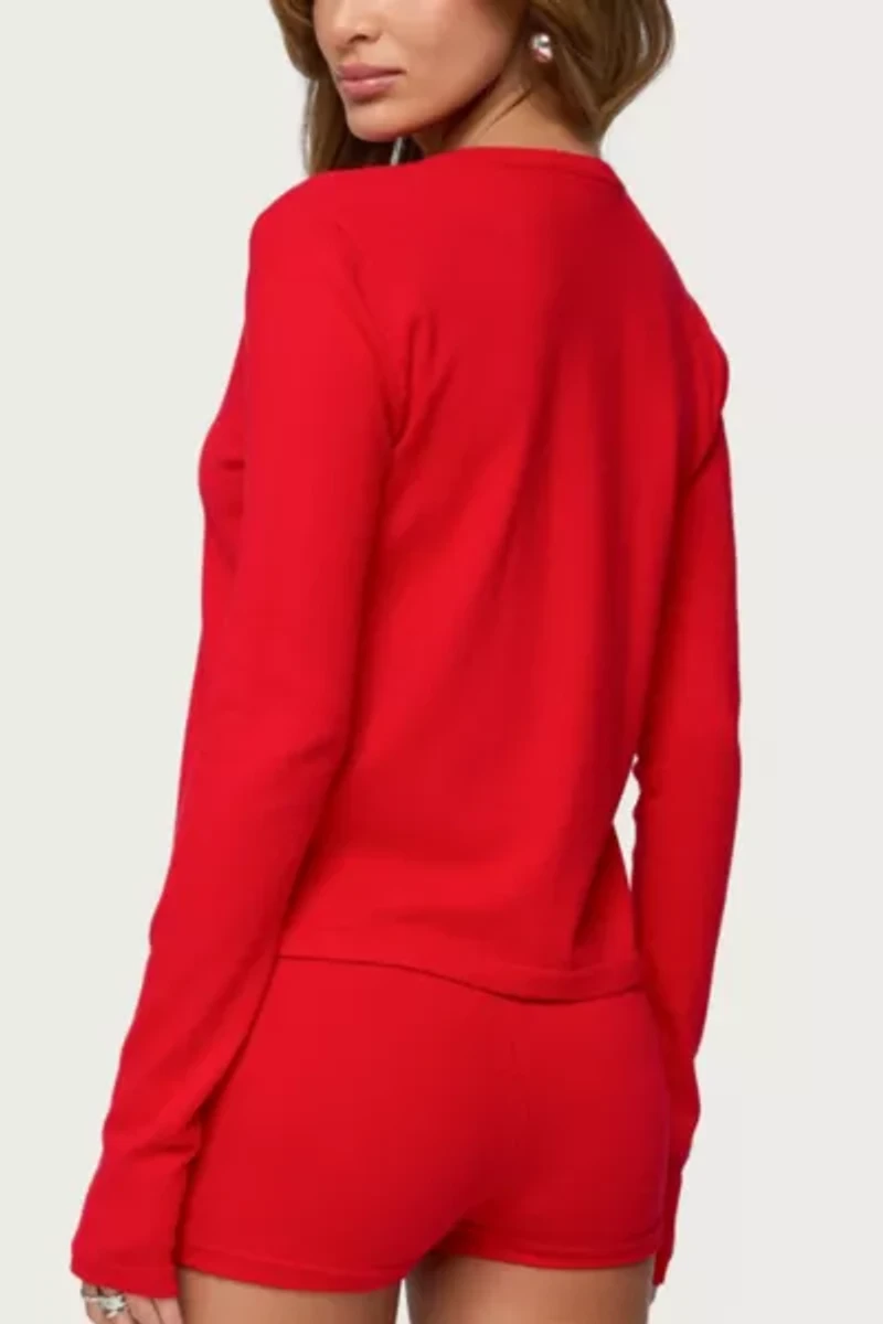 Edikted Maycee Button Up Knit Cardigan