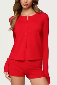 Edikted Maycee Button Up Knit Cardigan