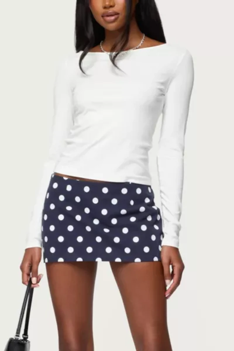 Edikted Savi Boat Neck Long Sleeve Top