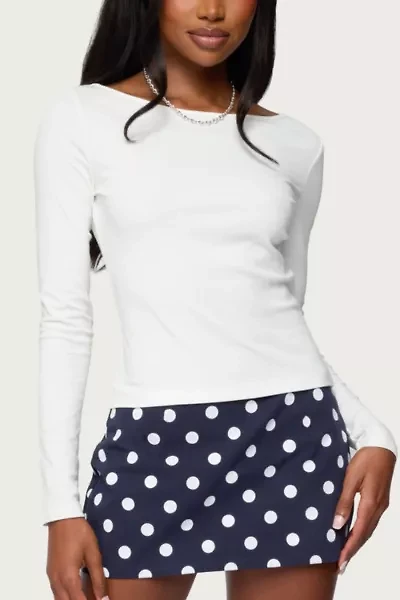 Edikted Savi Boat Neck Long Sleeve Top