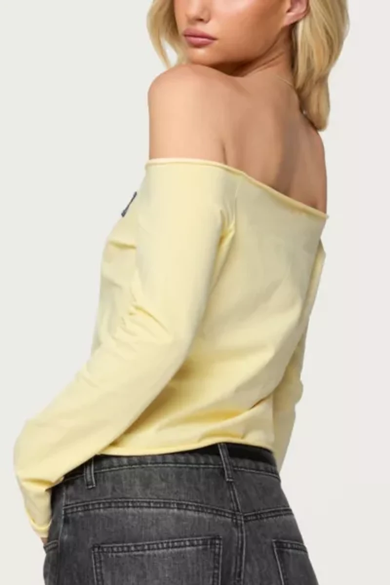 Edikted New York Babe Off Shoulder Top