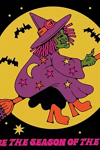 Red Cap Season of the Witch Halloween Card