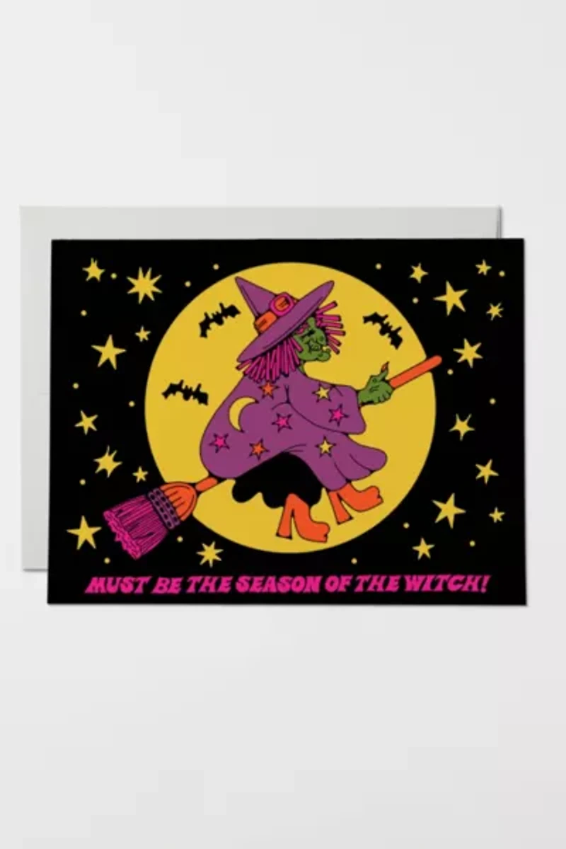 Red Cap Season of the Witch Halloween Card