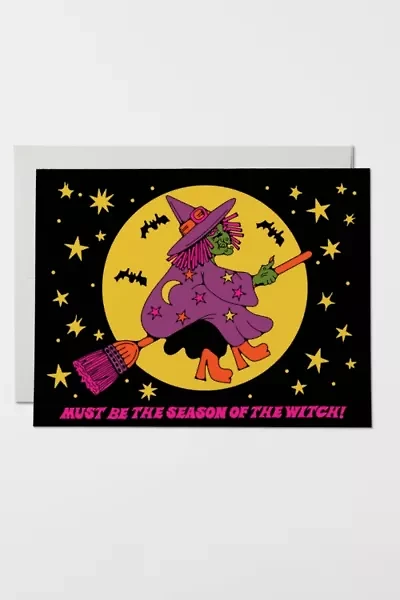 Red Cap Season of the Witch Halloween Card