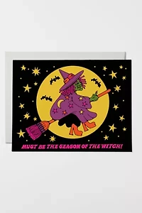 Red Cap Season of the Witch Halloween Card
